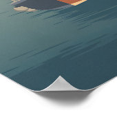 Porthleven Cornwall Reiseplakat Poster (Ecke)