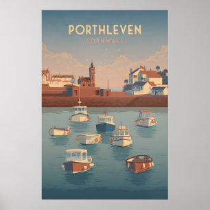 Porthleven Cornwall Reiseplakat Poster