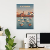 Porthleven Cornwall Reiseplakat Poster (Heimbüro)