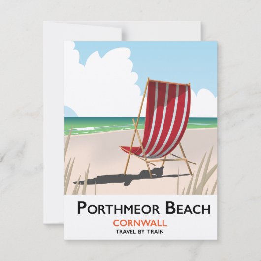 Porthmeor Beach Reiseplakat (Rückseite)