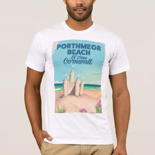 Porthmeor Beach, St Ives, Cornwall Reiseplakat T-Shirt