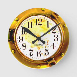 porthole boat clock runde wanduhr