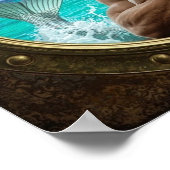 Porthole Poster Featuring Handsome Merman (Ecke)