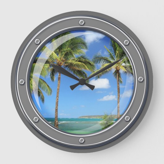 Porthole zur Paradiesuhr Große Wanduhr (Vorderseite)