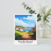 Portholland Cornwall Postkarte (Stehend Vorderseite)