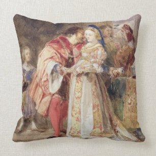 Portia und Bassanio, c.1826 (w/c, braune Tinte, Kissen