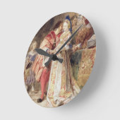 Portia und Bassanio, c.1826 (w/c, braune Tinte, Runde Wanduhr (Winkel)