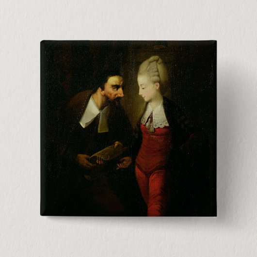 Portia und Shylock "vom Kaufmann von Venedig" A Button (Vorderseite)