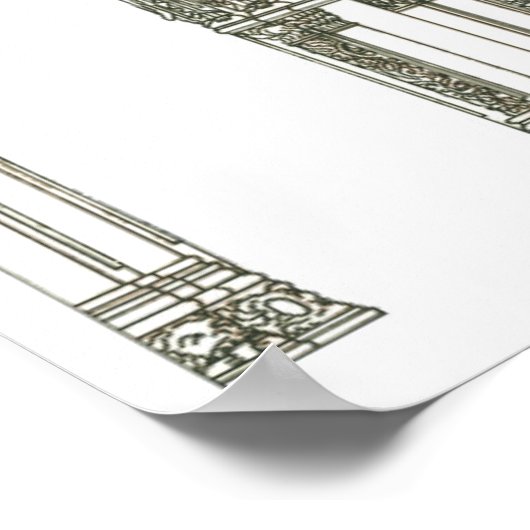 Portico de la Gloria. Santiago de Compostela Poster (Ecke)