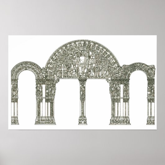 Portico de la Gloria. Santiago de Compostela Poster (Vorne)