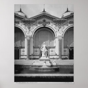 Portico und Springbrunnen Universell Poster