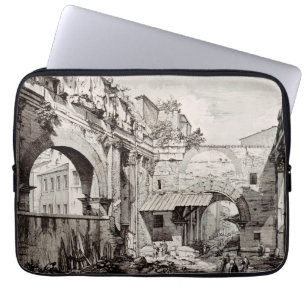 Portikus der Oktavia Rom Schwarz-Weiß-Kunst Laptopschutzhülle