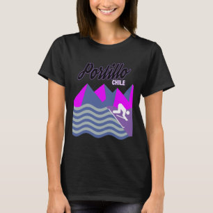 Portillo Chile Südamerika Skigebiet Snowboardi T-Shirt