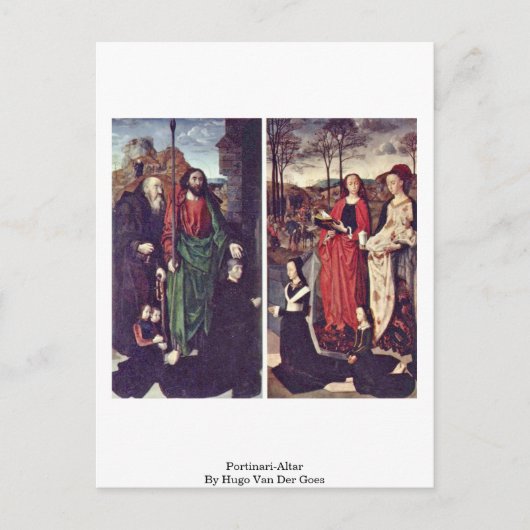 Portinari-Altar von Hugo Van der Goes Postkarte (Vorderseite)