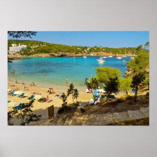 Portinatx Ibiza Strand Türkisblaue Gewässer Poster