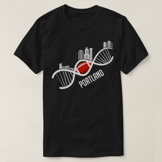 Portland American Football Skyline Oregon USA Gesc T-Shirt (Design vorne)