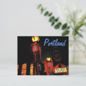Portland bei der Nachtpostkarte Postkarte (Stehend Vorderseite)