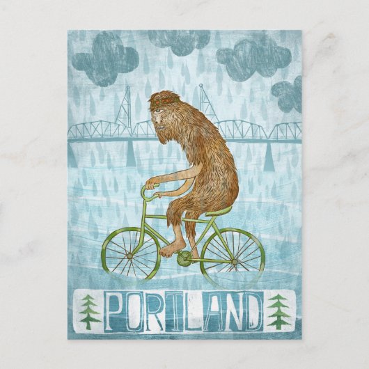Portland Bigfoot Postkarte (Vorderseite)