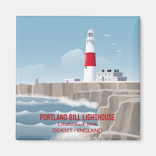 Portland Bill Leuchtturm Magnet (Vorne)