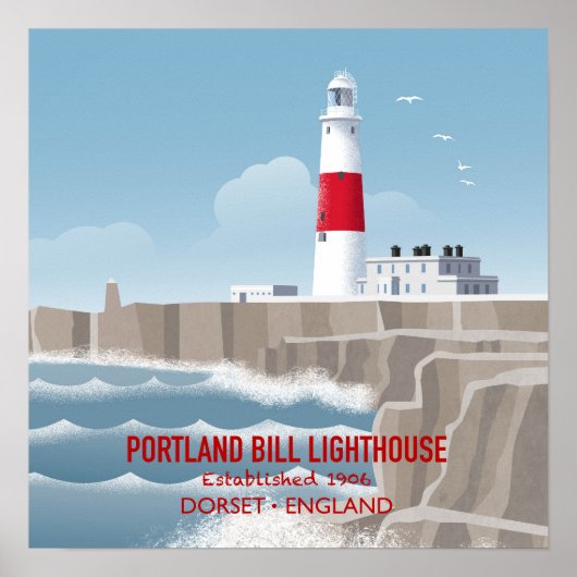 Portland Bill Leuchtturm Poster (Vorne)