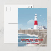 Portland Bill Leuchtturm Postkarte (Vorne/Hinten)