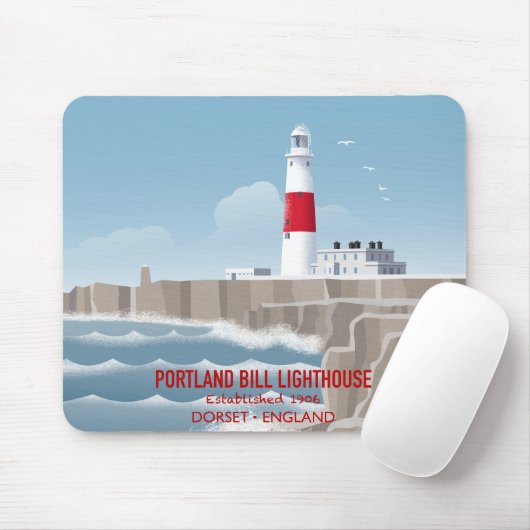 Portland Bill Lighthouse Mousepad (Mit Mouse)
