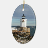 Portland Breakwater Lighthouse Christmas Keramik Ornament (Links)