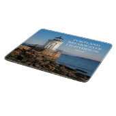 Portland Breakwater Lighthouse Maine Cutting Board Schneidebrett (Ecke)