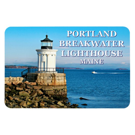 Portland Breakwater Lighthouse, Maine Magnet (Horizontal)