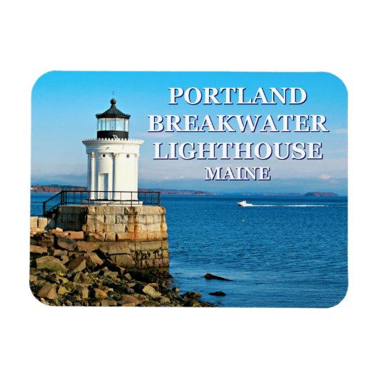 Portland Breakwater Lighthouse, Maine Magnet (Horizontal)