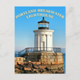 Portland Breakwater Lighthouse, Maine Postcard Postkarte