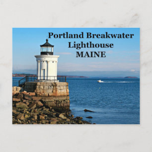 Portland Breakwater Lighthouse, Maine Postcard Postkarte