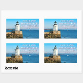 Portland Breakwater Lighthouse, Maine Rechteckiger Aufkleber (Blatt)