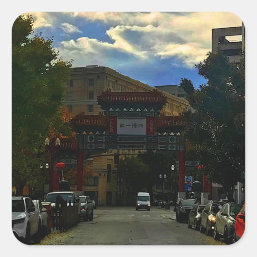 Portland Chinatown Gate #2 Sticker (Vorderseite)