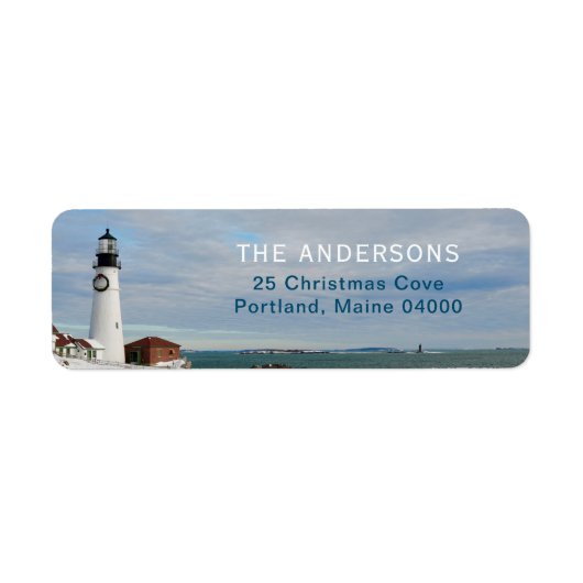 Portland Christmas Lighthouse Rücksendeadresse (Vorne)