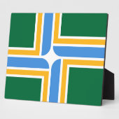 Portland City Flag Plaque Fotoplatte (Seite)