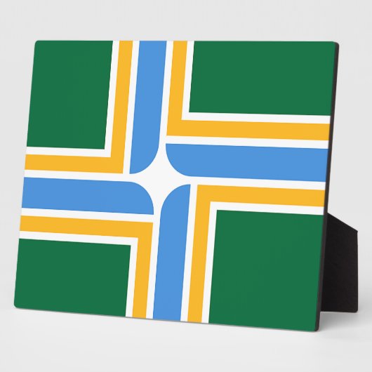 Portland City Flag Plaque Fotoplatte (Seite)