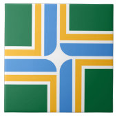Portland City Flag Tile Fliese (Vorderseite)