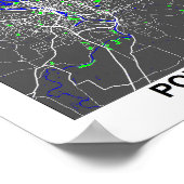 Portland City Map Poster (Ecke)