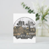 Portland City Oregon USA Postkarte (Stehend Vorderseite)
