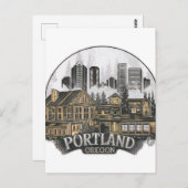 Portland City Oregon USA Postkarte (Vorne/Hinten)