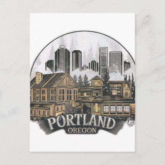 Portland City Oregon USA Postkarte (Vorderseite)