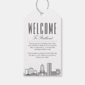 Portland City Skyline | Begrüßungstipps Geschenkanhänger (Vorderseite)