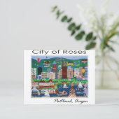 Portland~ Die Stadt der Rose Postkarte (Stehend Vorderseite)