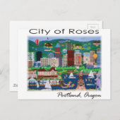 Portland~ Die Stadt der Rose Postkarte (Vorne/Hinten)