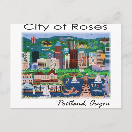 Portland~ Die Stadt der Rose Postkarte (Vorderseite)