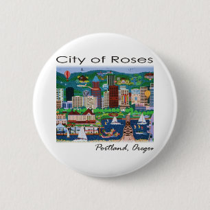 Portland ~ Die Stadt der Rosen Button