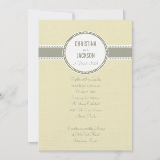 Portland Einladung:  Vanilla Einladung (Vorderseite)