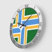 Portland Flag Große Uhr (Winkel)