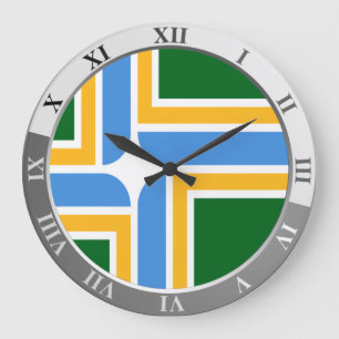 Portland Flag Große Uhr